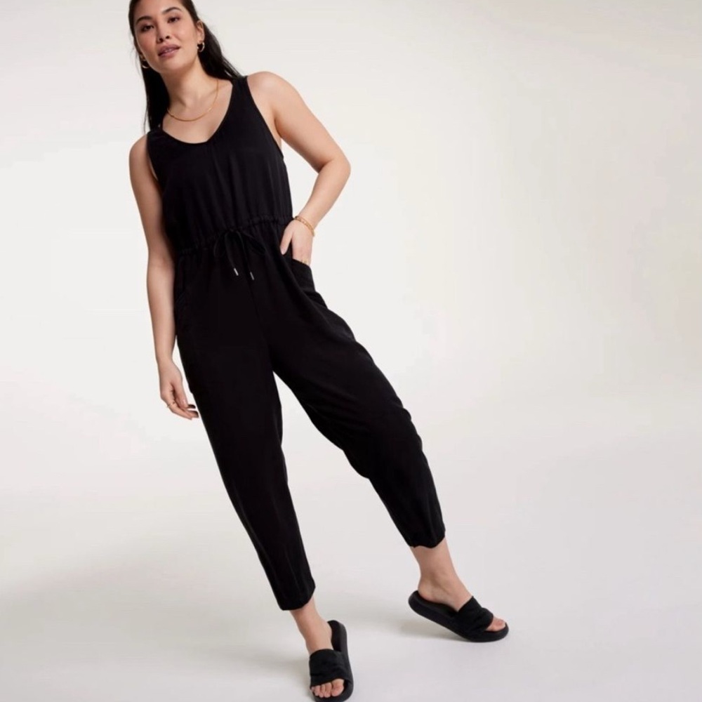 CALIA Relaxed Cargo Jumpsuit sz M